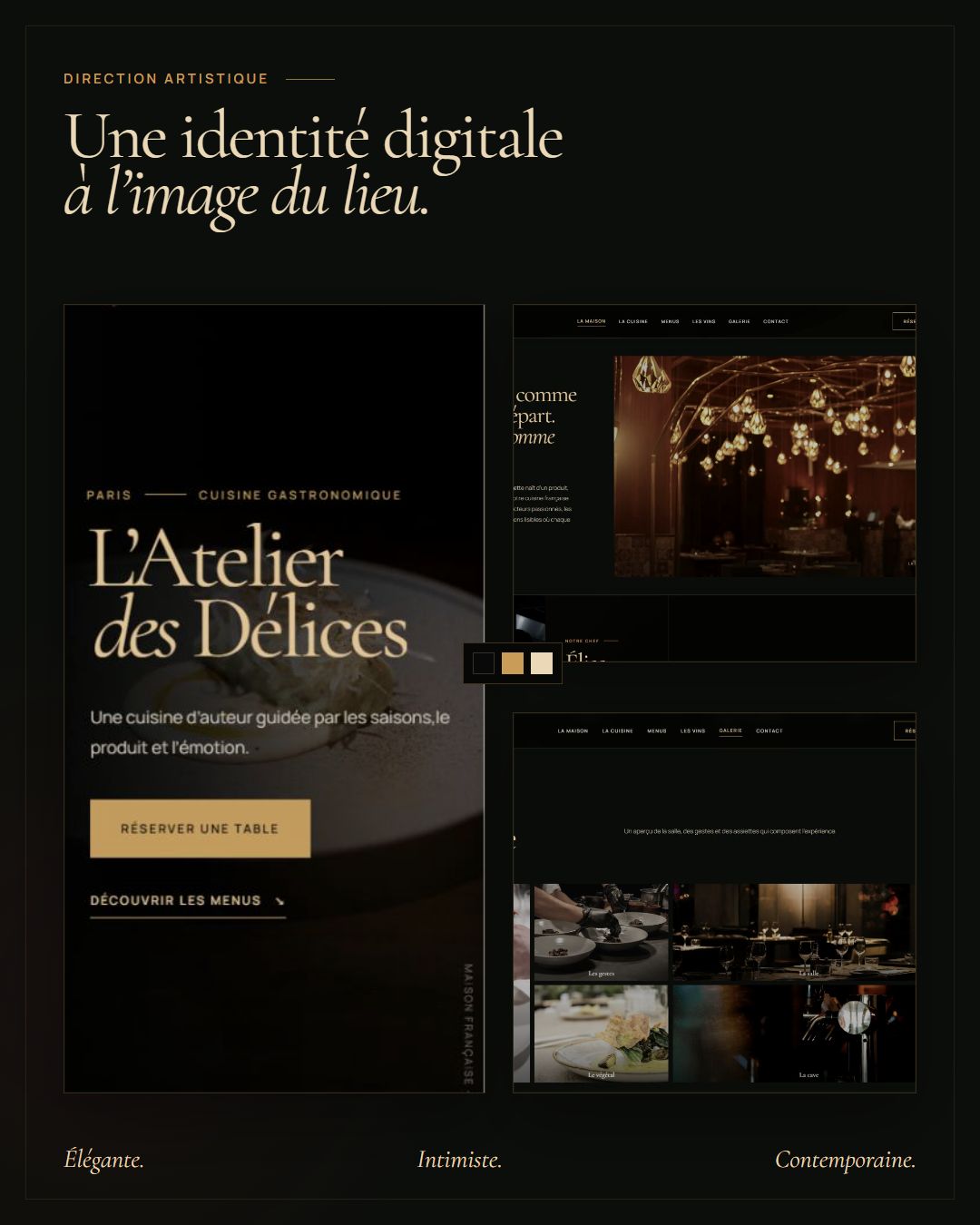 Direction artistique et identité digitale de L’Atelier des Délices
