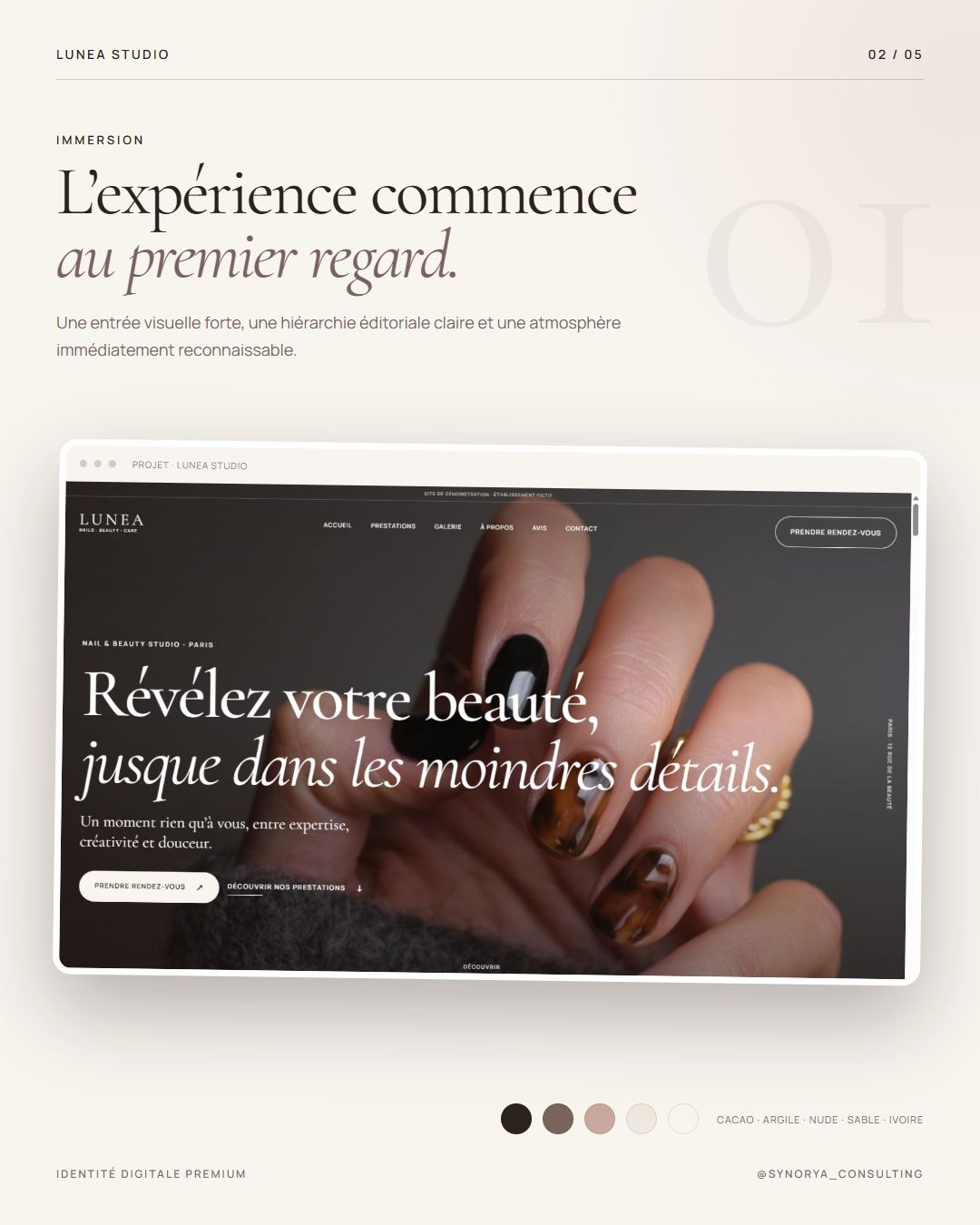 Direction artistique et immersion visuelle du site Lunea